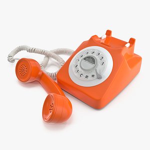fashioned rotary dial phone 3D model