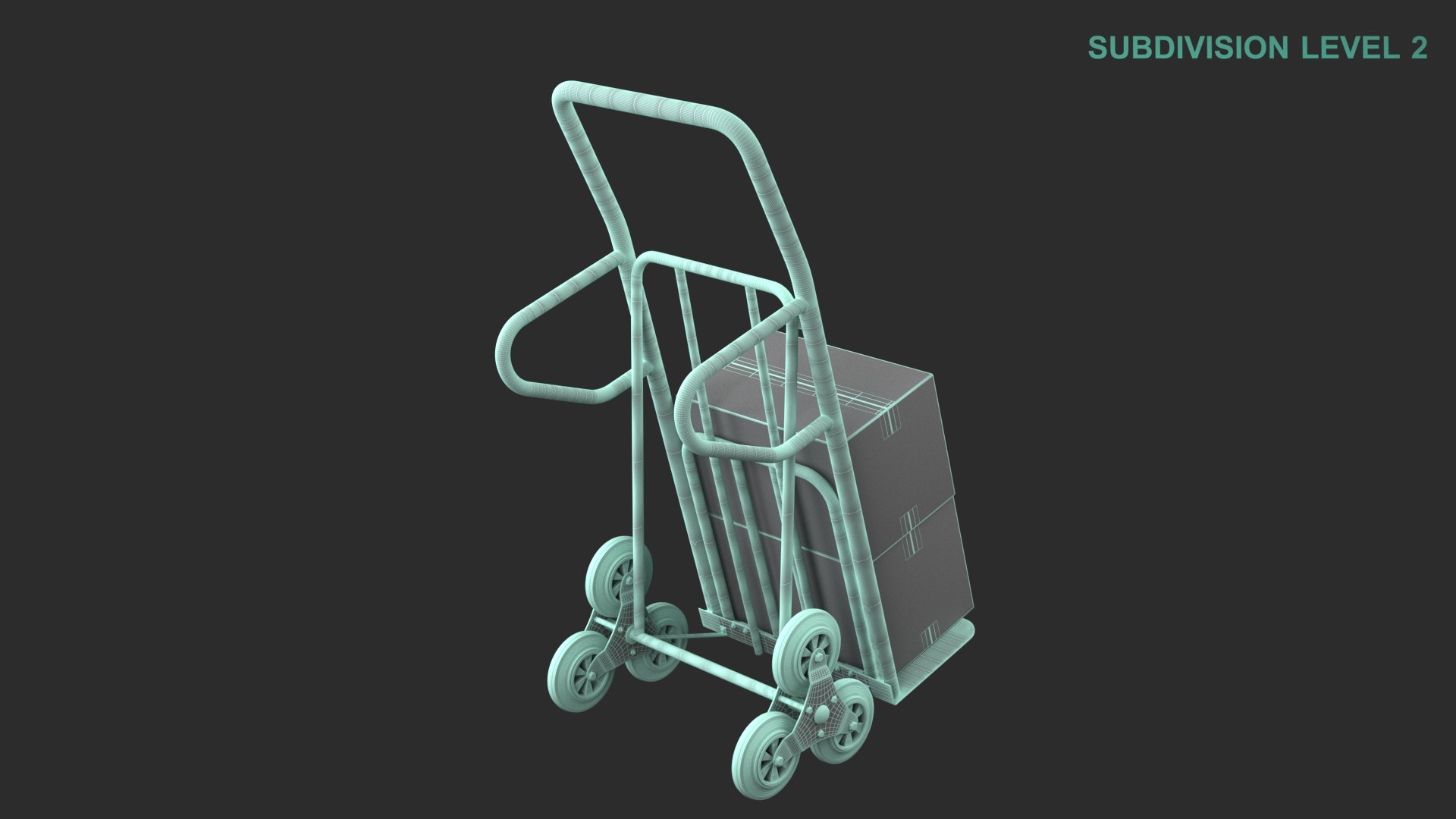 3D Hand Truck With Packages https://p.turbosquid.com/ts-thumb/PB/4WAX5f/sn/wireframe0003/jpg/1669208475/1920x1080/fit_q87/6452f5a3de0287c3779c4bf0a9be78962eaa91b4/wireframe0003.jpg