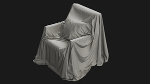 Covered Modern Armchair 01 3D