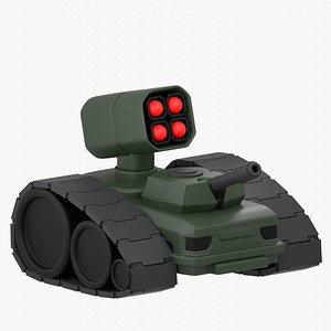 Army Tank 3D Illustration 3D model