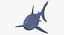 3D model great white shark