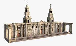 Basilica Cathedral of Arequipa Peru V2 3D