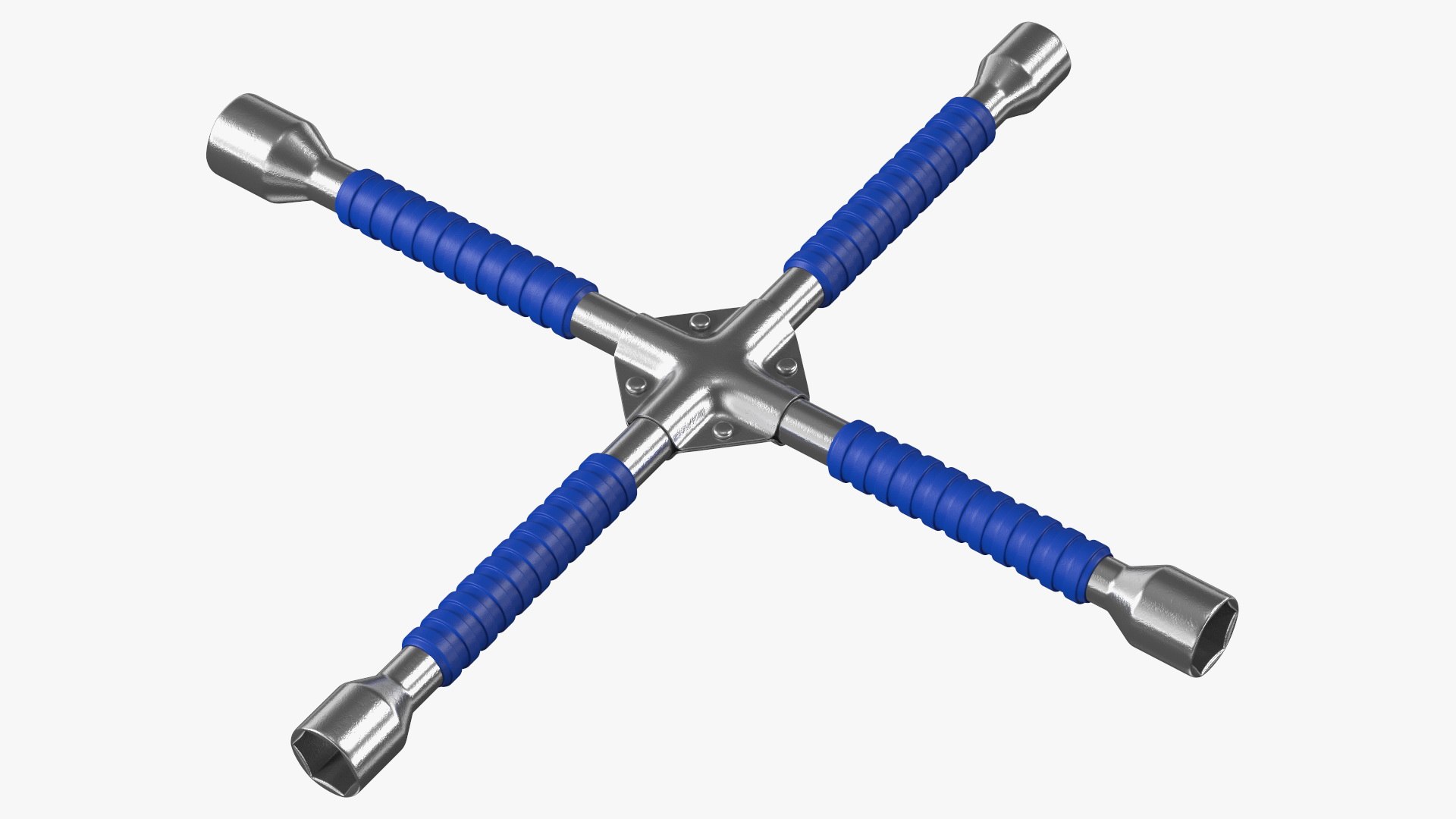 Anti Slip Four Way Lug Nut Wrench 3D model preview