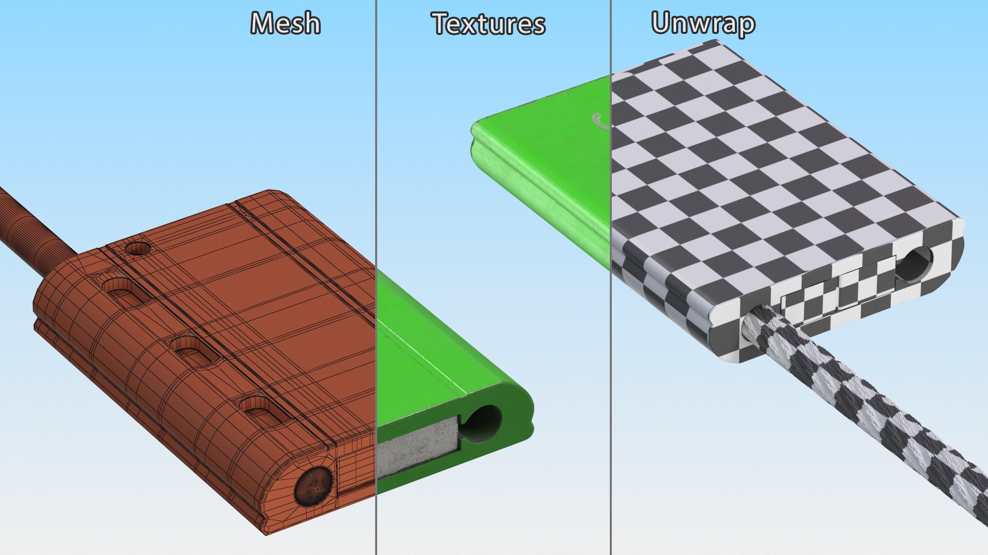 Green Tight Steel Cable Seal Straight Model TurboSquid 2051602