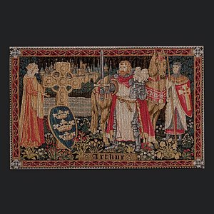 3D arthur tapestry king