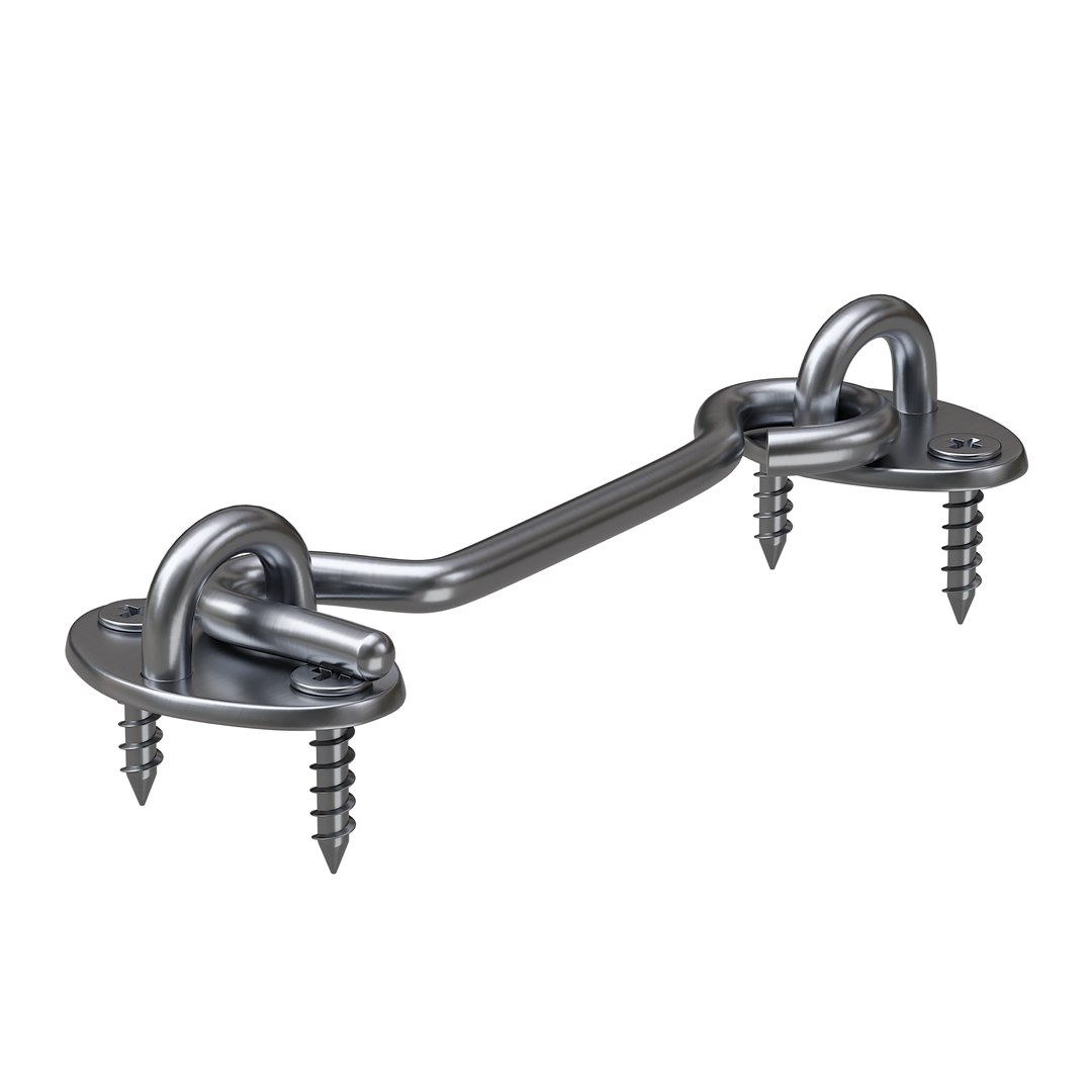 3D Privacy Hook And Eye Latch TurboSquid 1975586