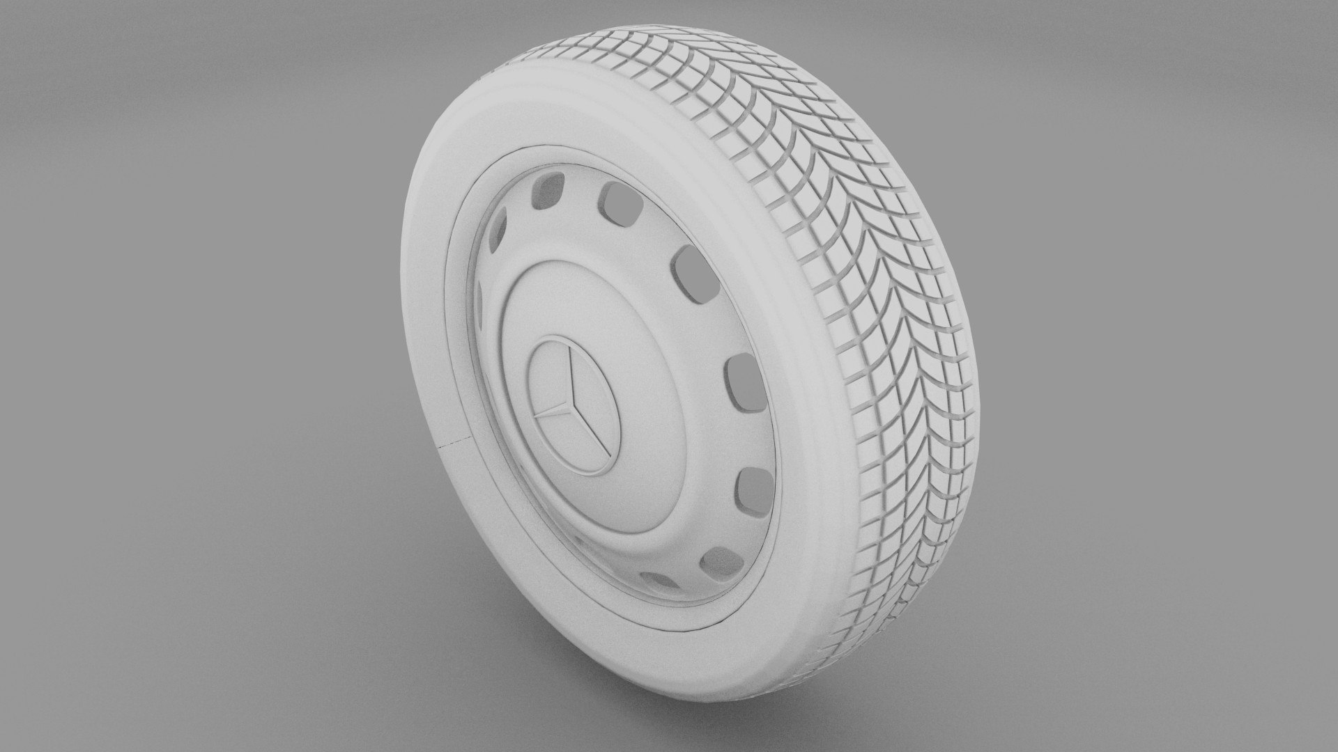 3d model mercedes w123 wheel