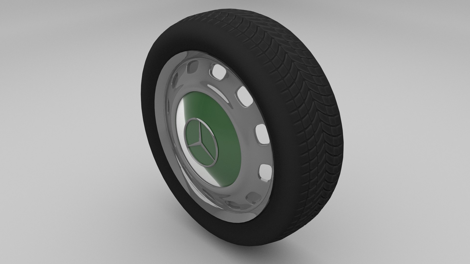 3d model mercedes w123 wheel