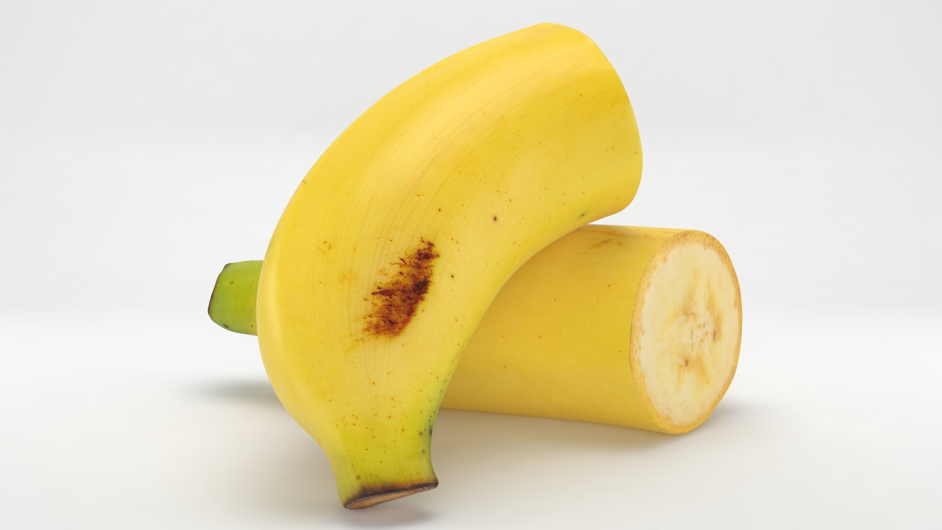 3D model Banana Cut in Half TurboSquid 1829939