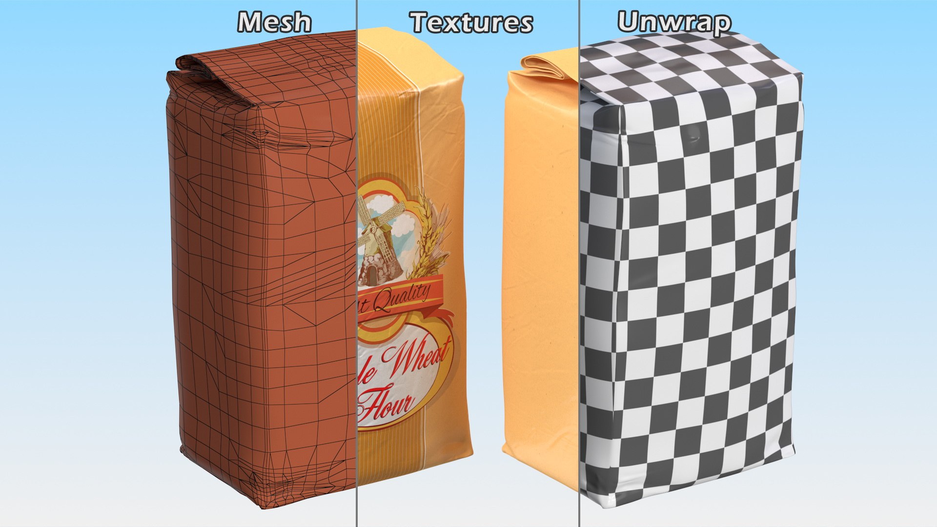 3D Wheat Flour Package 2lb https://p.turbosquid.com/ts-thumb/PB/awADTh/Fe/wheatflourpackage2lb3dsmodel015/jpg/1618469377/1920x1080/fit_q87/e50e486770211d1d4600734199566a425995678f/wheatflourpackage2lb3dsmodel015.jpg