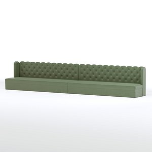 Bar and Diner Banquette Seating 3D