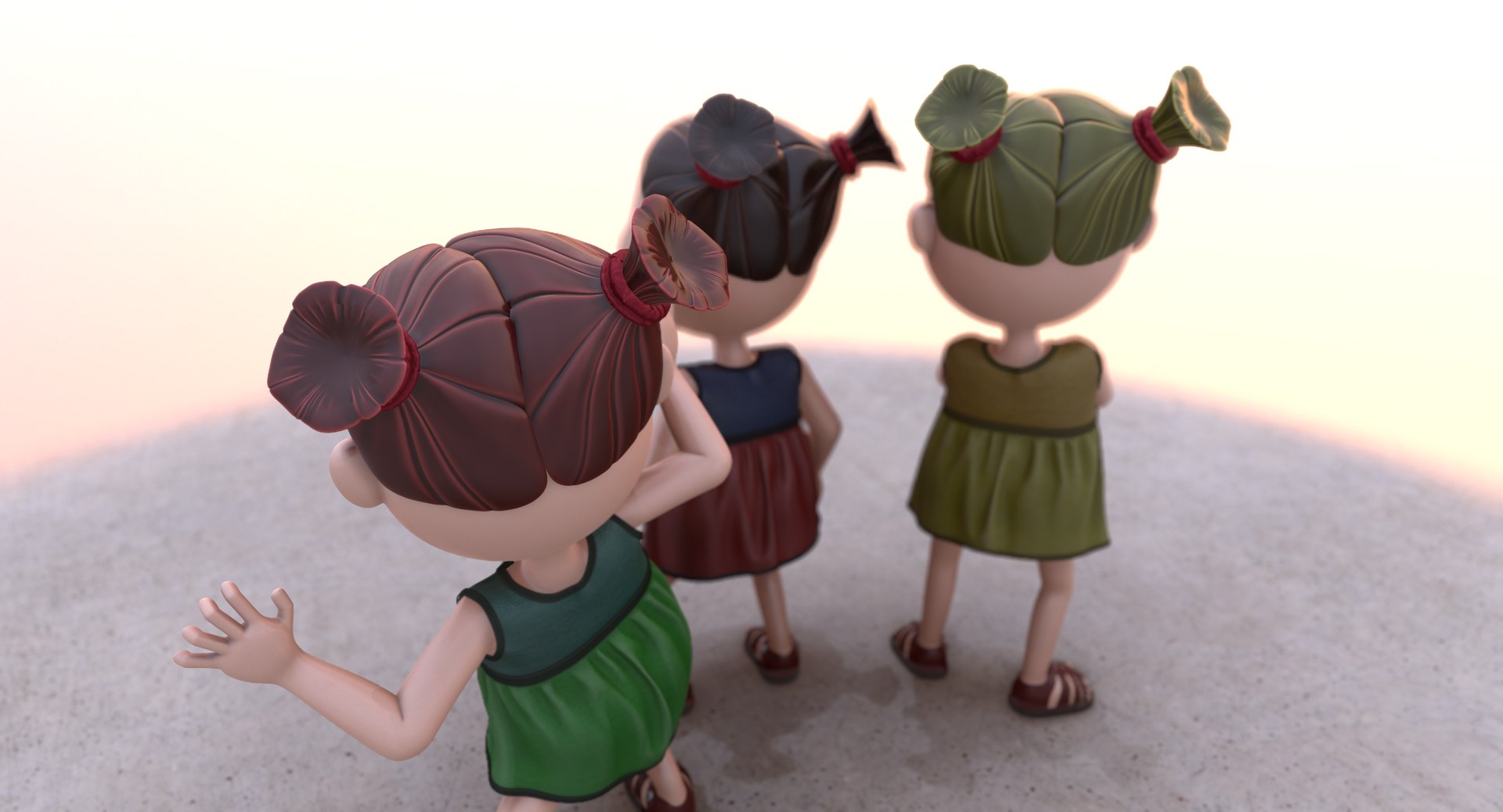 Cartoon girl rig model - TurboSquid 1355922