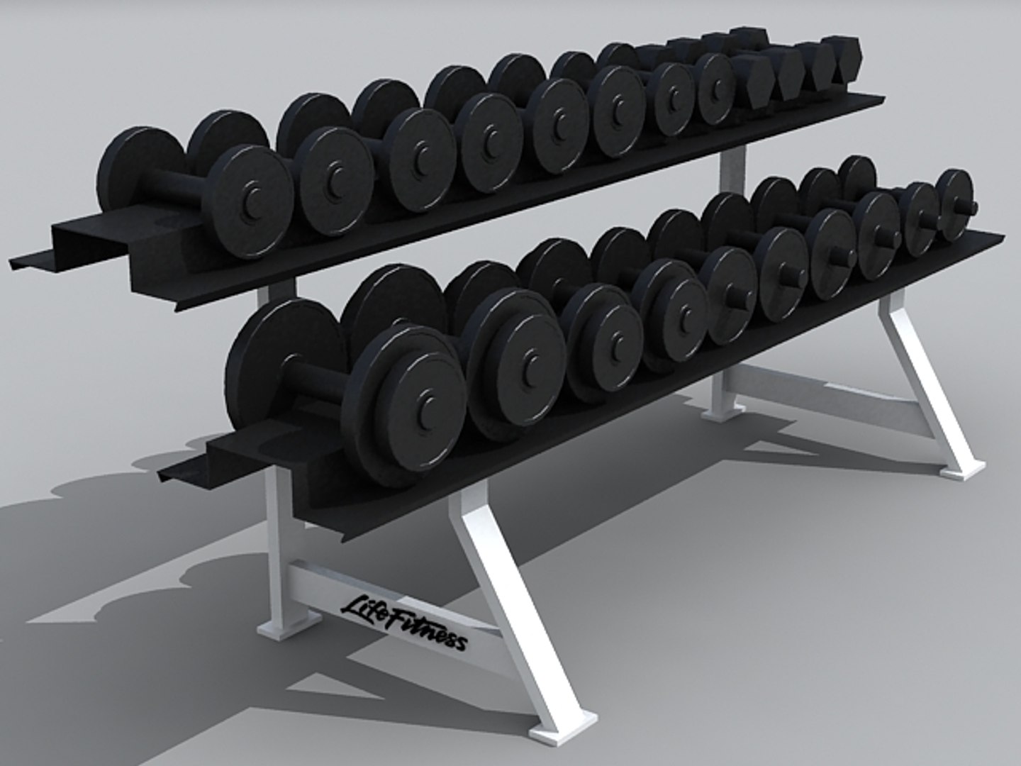 Gym Equipment Dumbells 3d Model