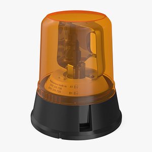 Flashing Rotating Beacon Orange 3D