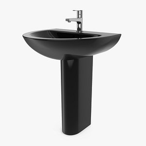 3D Modern Pedestal Sink model