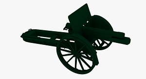 artillery gun 3d 3ds
