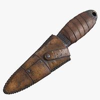 Knife in a Leather Sheath