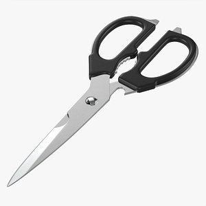 3D Kitchen scissors 02