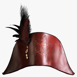 3D Pirate Hat 3 - Game Asset - 3 Material Set-