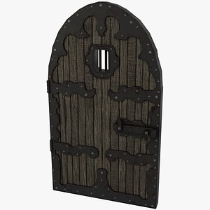 Medieval Door Strong Dungeon Steel Door 3D