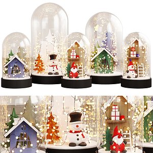 3D model Christmas decorative set