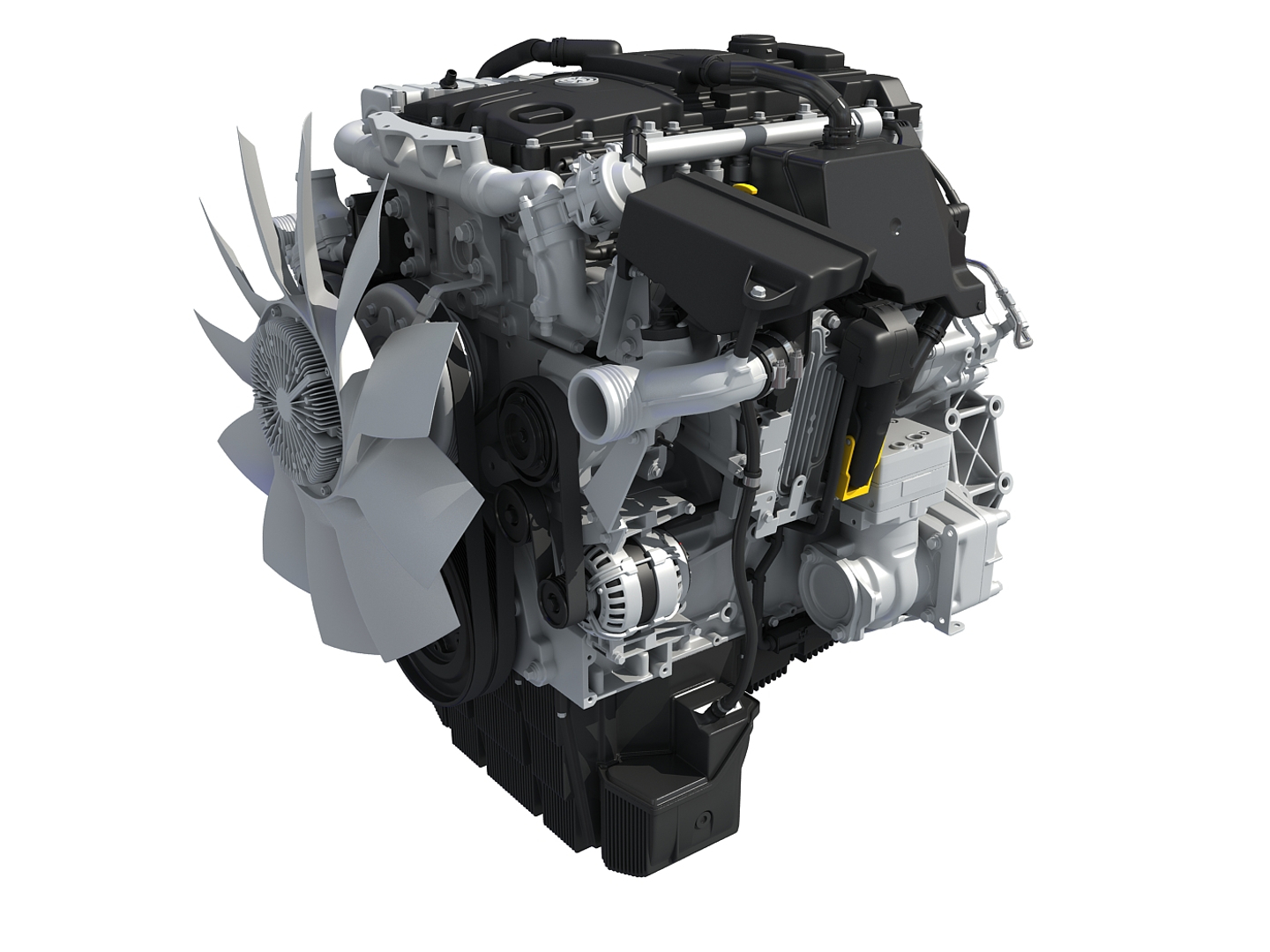 3D Detroit Dd5 Diesel Engine Model - TurboSquid 1411342