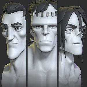 Cartoon monsters base mesh