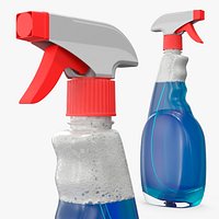 Trigger Spray Bottle with Glass Cleaner Solution