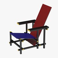 Rietveld Red Blue Chair