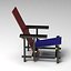 Rietveld Red Blue Chair