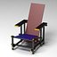Rietveld Red Blue Chair
