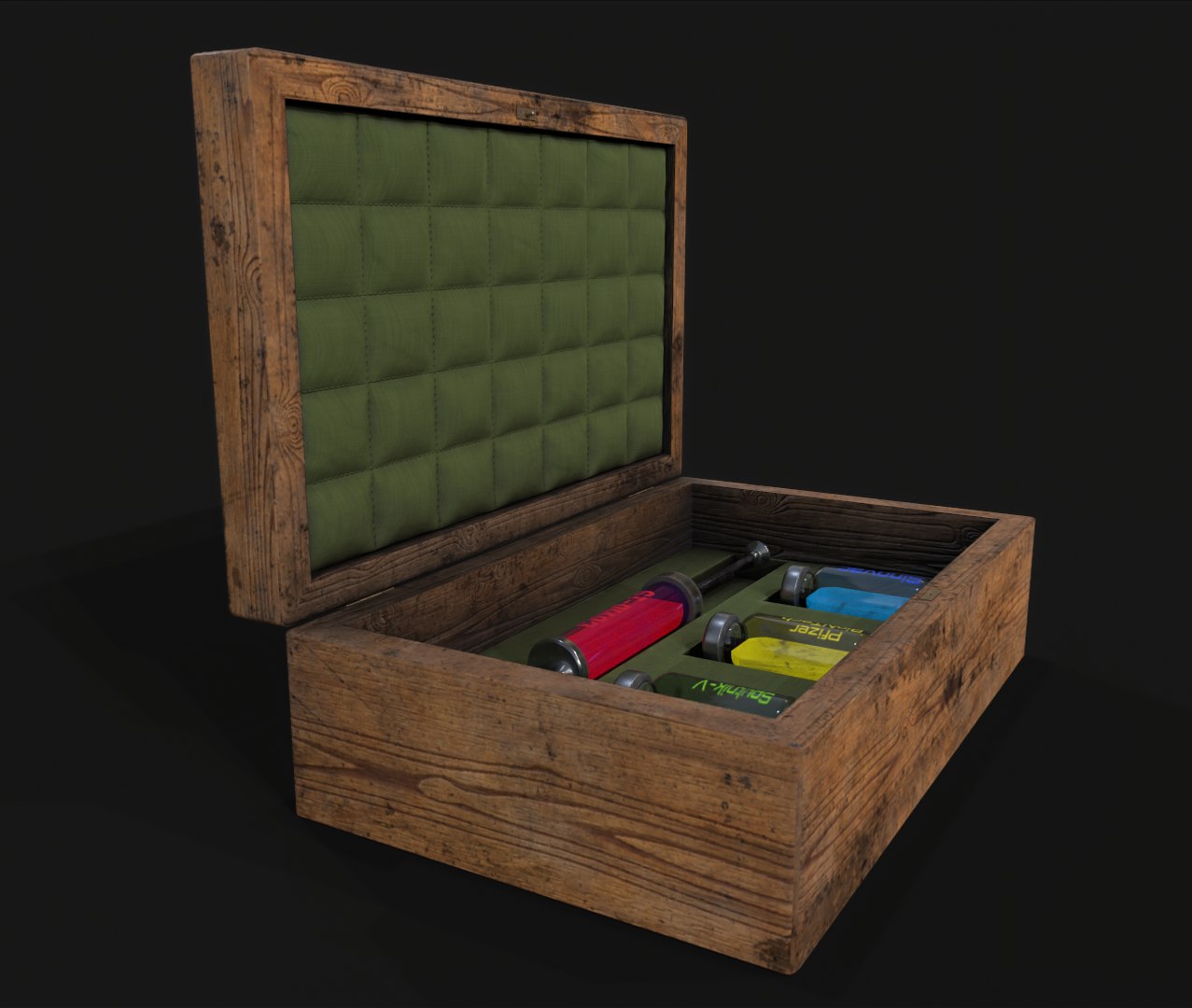 Stylized box with Covid-19 virus and vaccines model https://p.turbosquid.com/ts-thumb/PC/A2HfMm/XT/7/png/1636628047/1920x1080/fit_q87/dc0c363a1f6e15ae02809b5caf7d4d4c6cbc833d/7.jpg