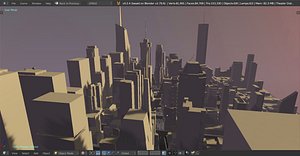 Low-Poly New York City Theater District 2023