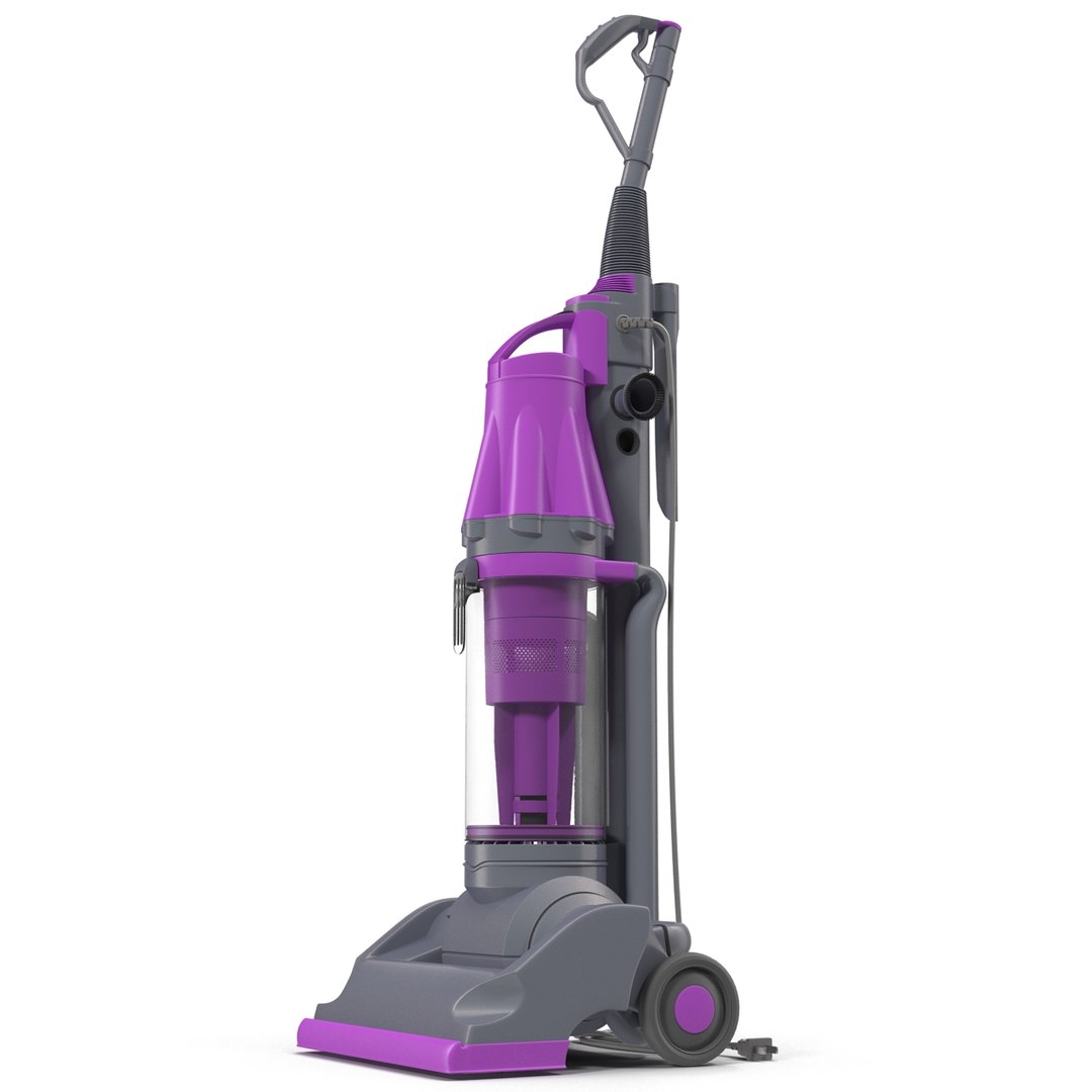 Stand Up Vacuum Cleaner Violet 3D Model 3D model preview