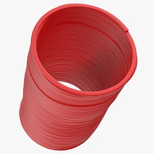 3D plastic slinky toy spring model