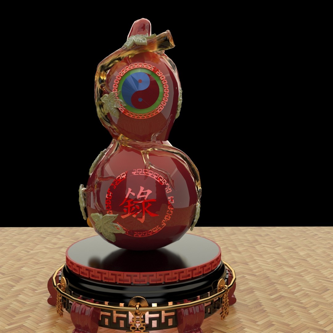 3D Chinese Gourd Model - TurboSquid 2137929