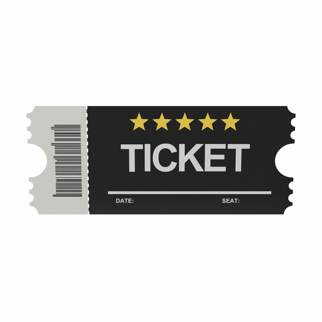3D model Black Ticket - TurboSquid 2170934