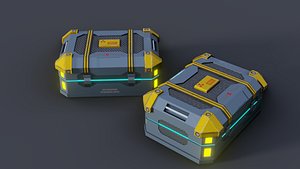 3D model sci crate ready pbr