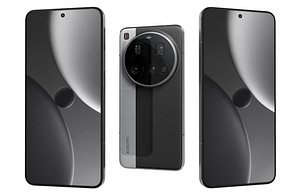 3D Xiaomi 15 Ultra Silver Chrome Low Poly model