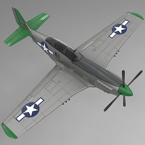 qlni north american p-51 mustang 3D model