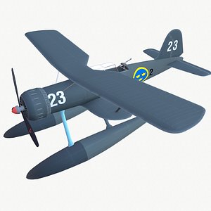 3D Seaplane Heinkel He 114