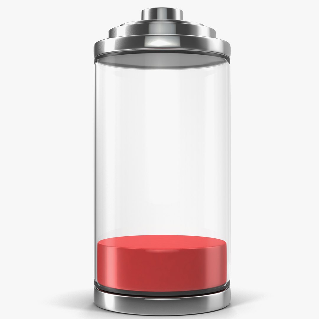 Cell Phone Battery Icon 3D Model 3D model preview