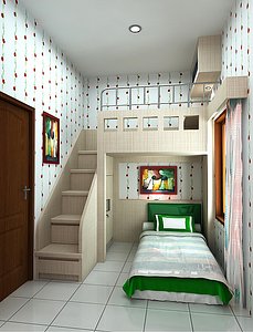 3D children s bedrooms