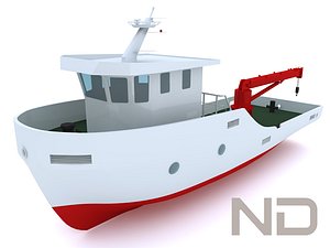 tugboat 15m solid modeled 3d model