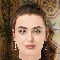 Katherine Langford Head - No Hair - Low poly head for game