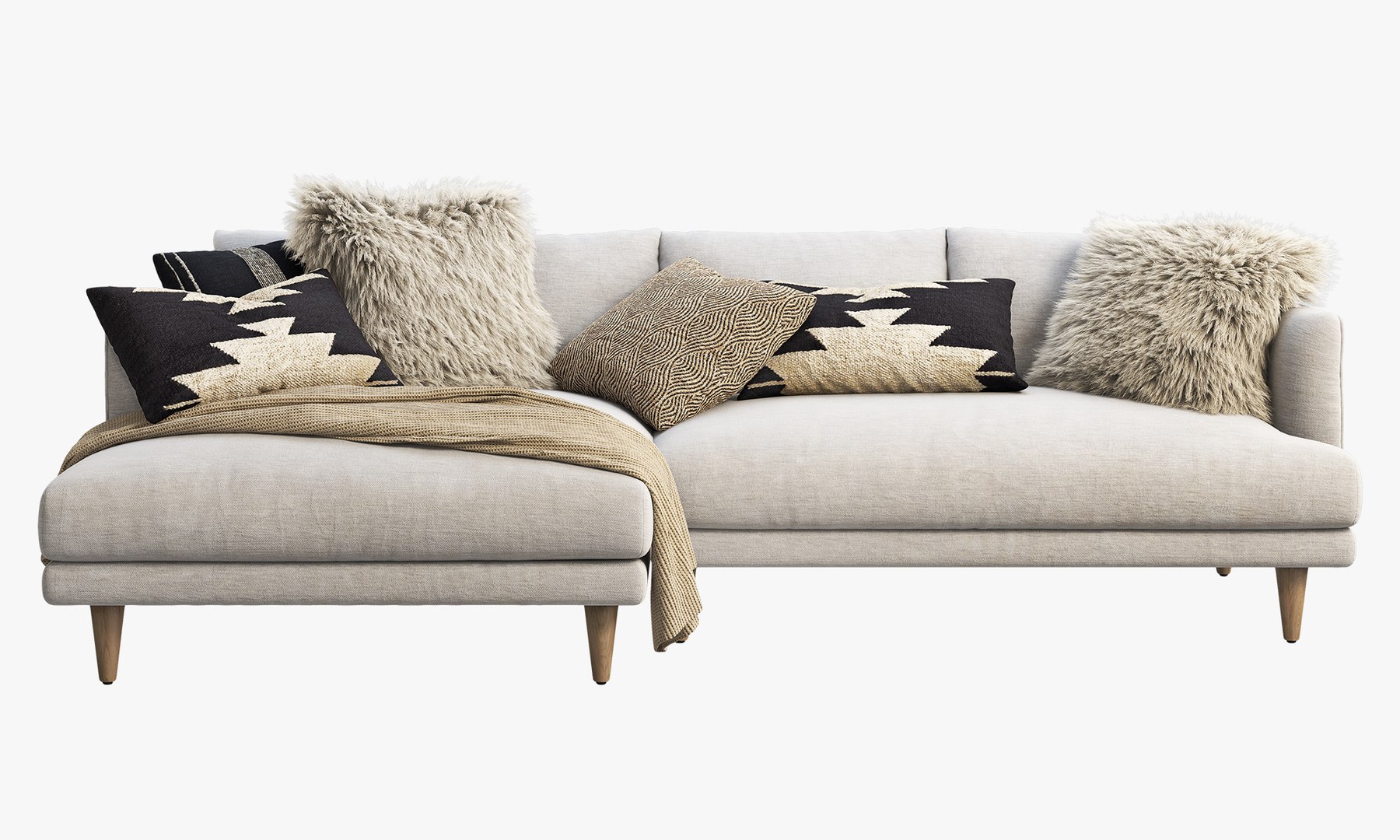 Joybird Lewis Sectional Sofa 3D Model TurboSquid 1815184