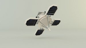 small communications satellite 3D model 3D