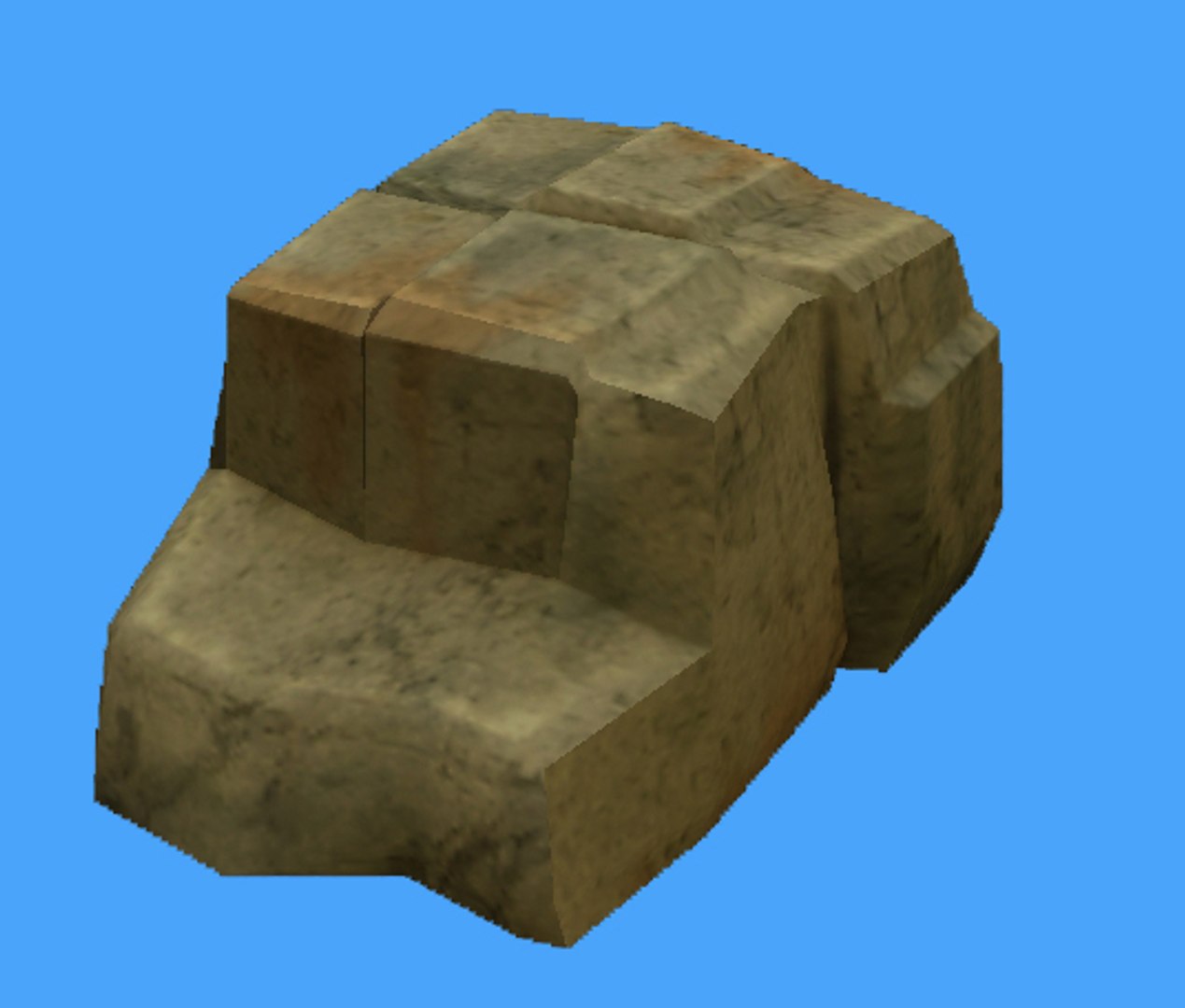 3d large boulder