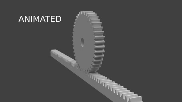rack and pinion gear animation