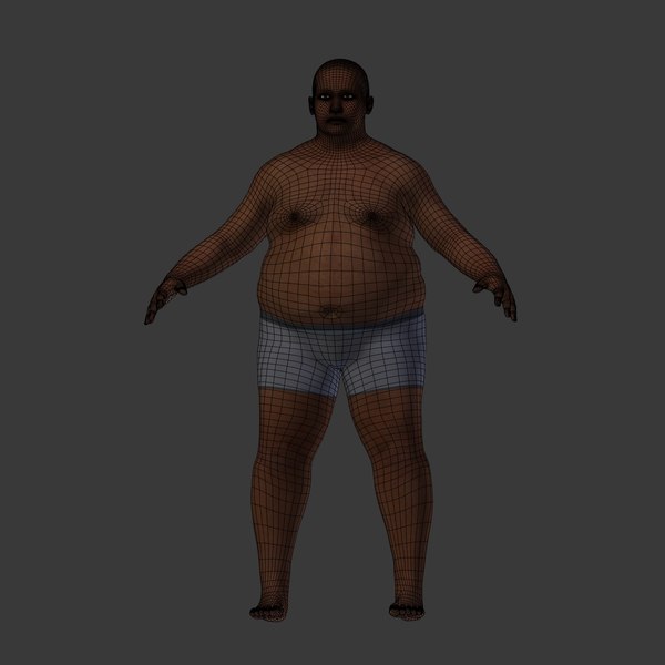 3D fat man - TurboSquid 1543707